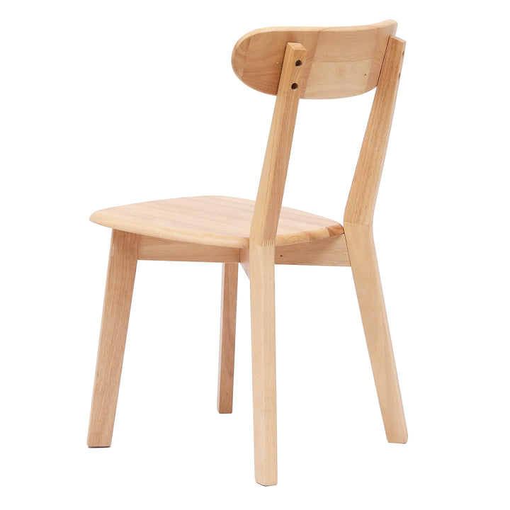 Set di 2 sedie in legno massiccio, colore naturale