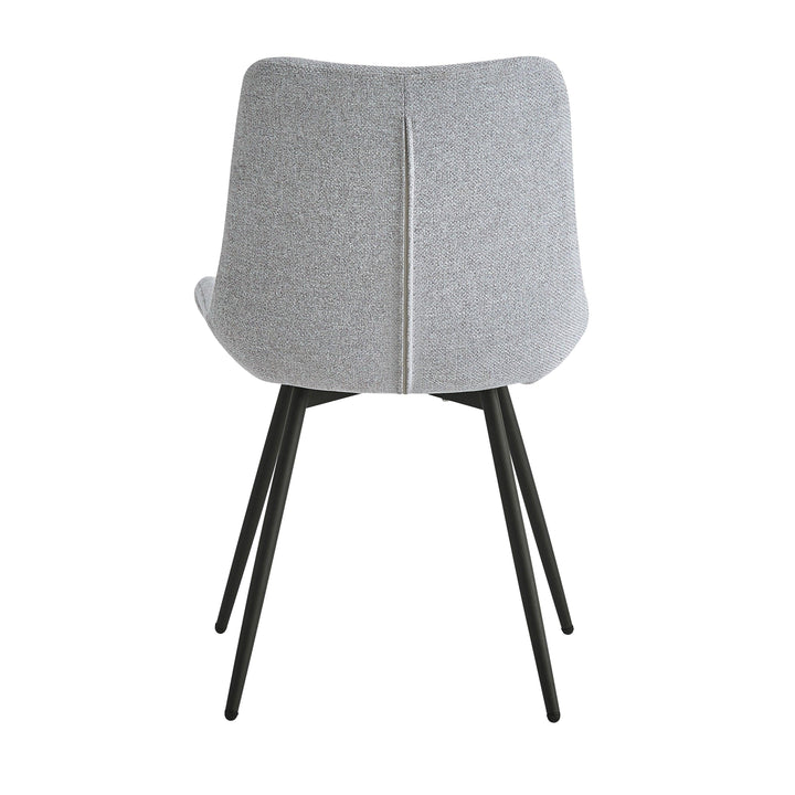 Set di 2 sedie in metallo e tessuto grigio