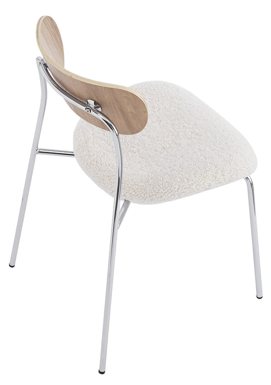 Set di 2 sedie industriali in metallo e loop bianco