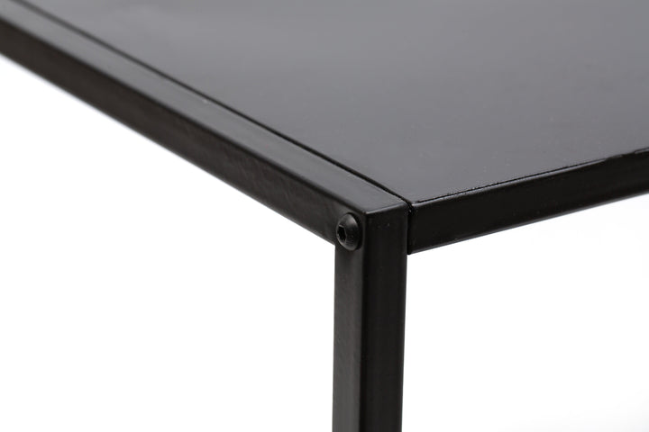 Tavolino industriale in metallo nero